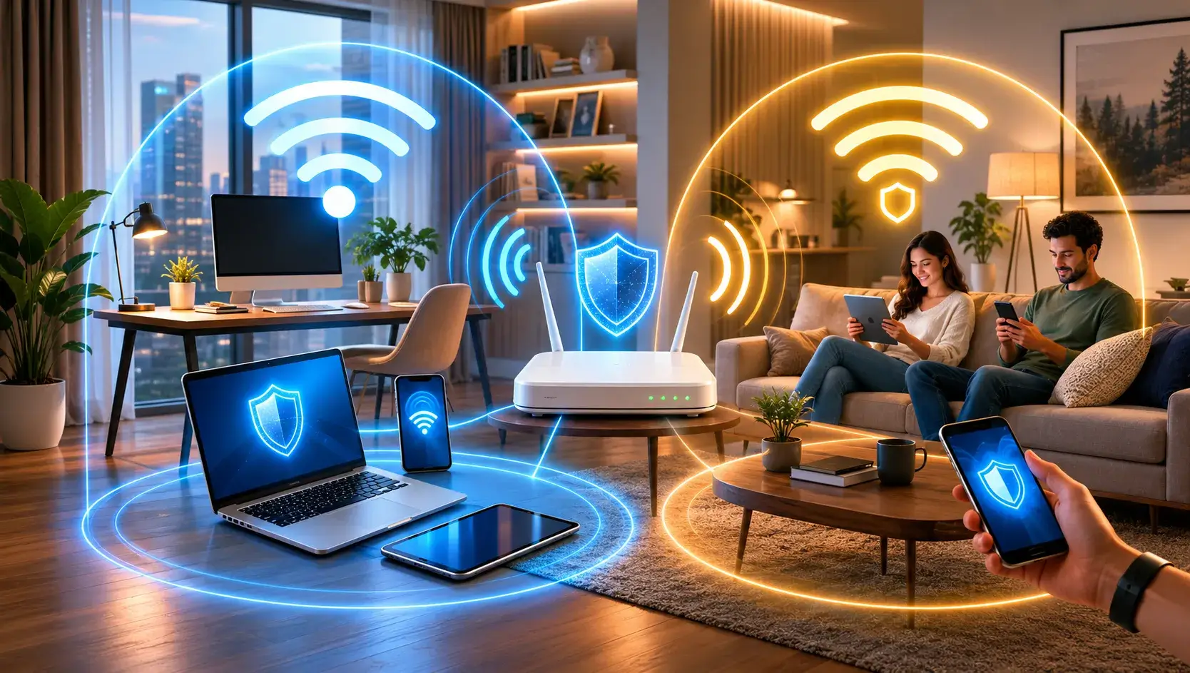 Secure guest Wi-Fi network configured with WPA3 encryption and network isolation for business environments