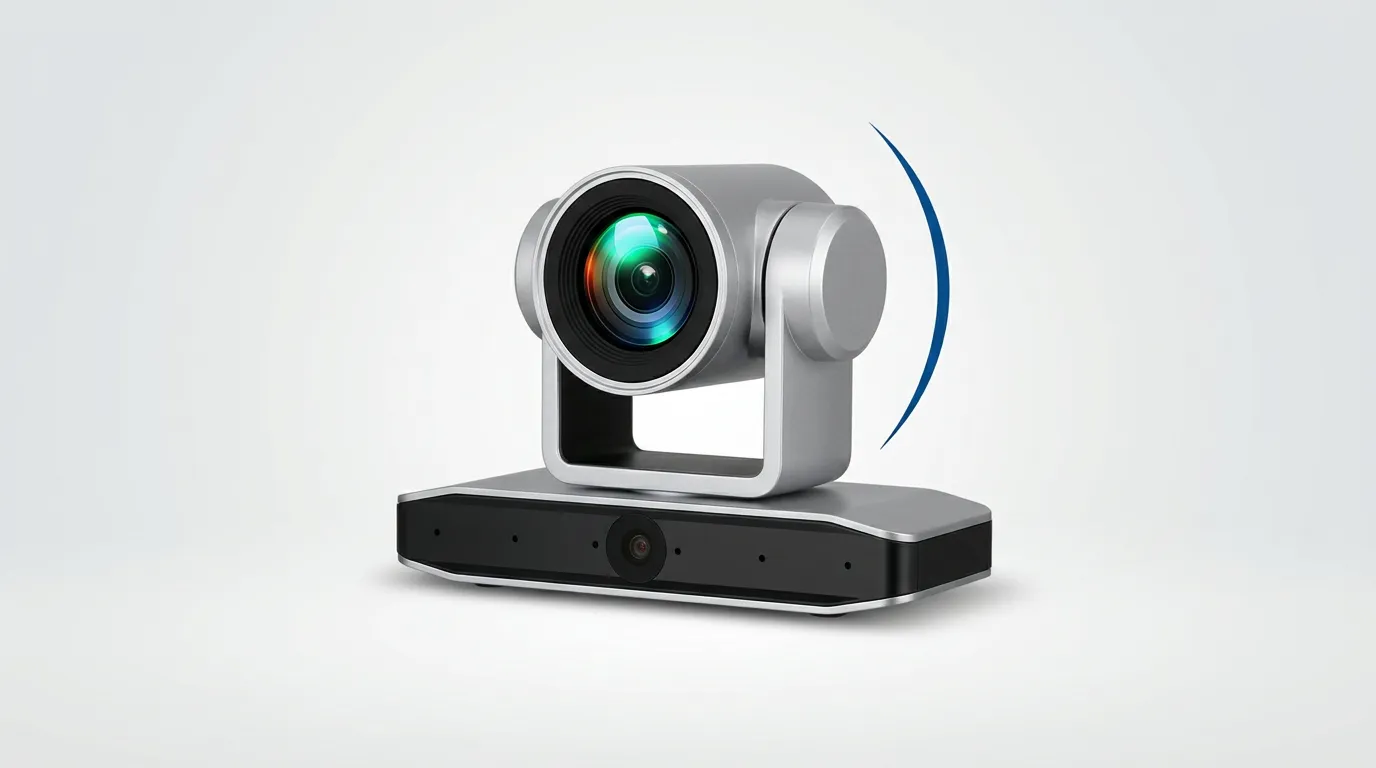 DHI-PKC-UC12D PTZ conference camera on a light grey background