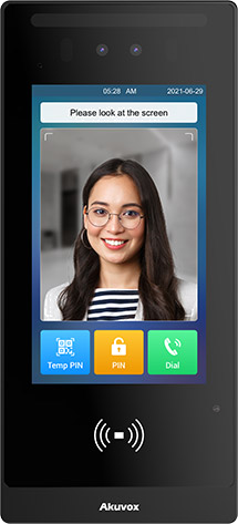 Smart IP door Phone Controller, Face Recognition, Mobile access, 7 Inch IPS LCD, Temperature Measurement.