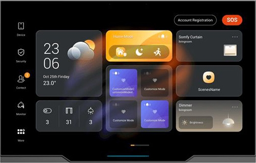 Smart Home Control Center, 10.36'' touchscreen, Android OS, ZigBee gateway, Wi-Fi, Bluetooth 5.0.