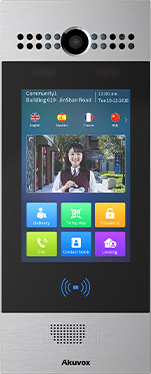  SIP Android doorphone, 7” touch screen, AI Face recognition, Bluetooth, Dual camera, IP65 Rated.