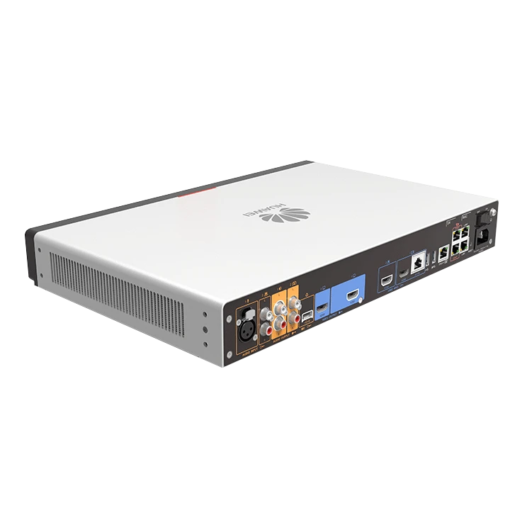 HUAWEI Box 310 Videoconferencing Endpoint (Touch) angled rear view showing the connection ports