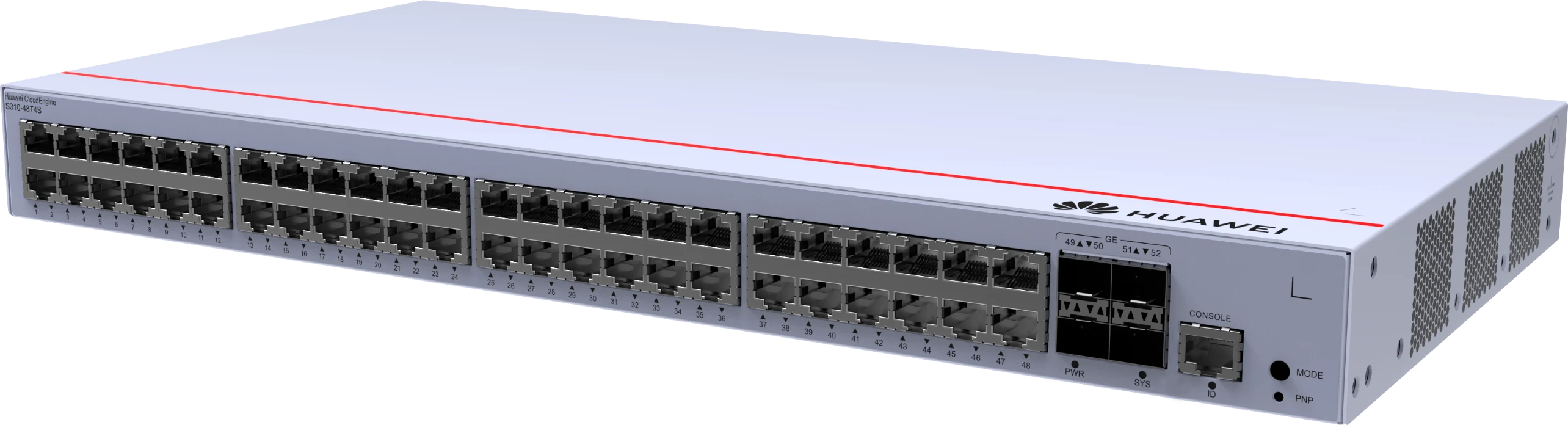 Huawei CloudEngine S310-48T4S switch front right angle view