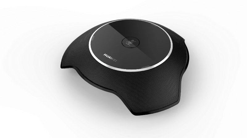 HUAWEI CloudLink Mic 500 omnidirectional microphone array top view with the mute button and HUAWEI logo