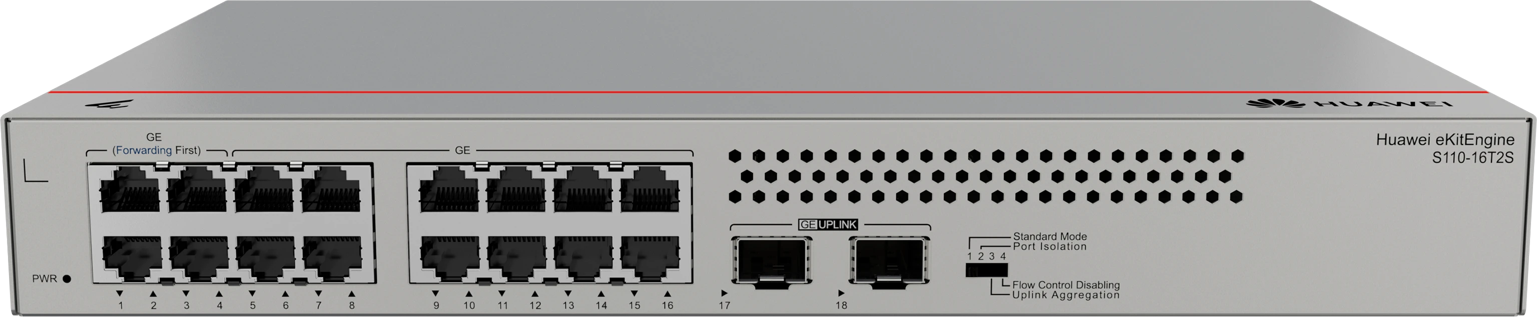 Huawei eKit S110-16T2S 16-port Gigabit switch front view