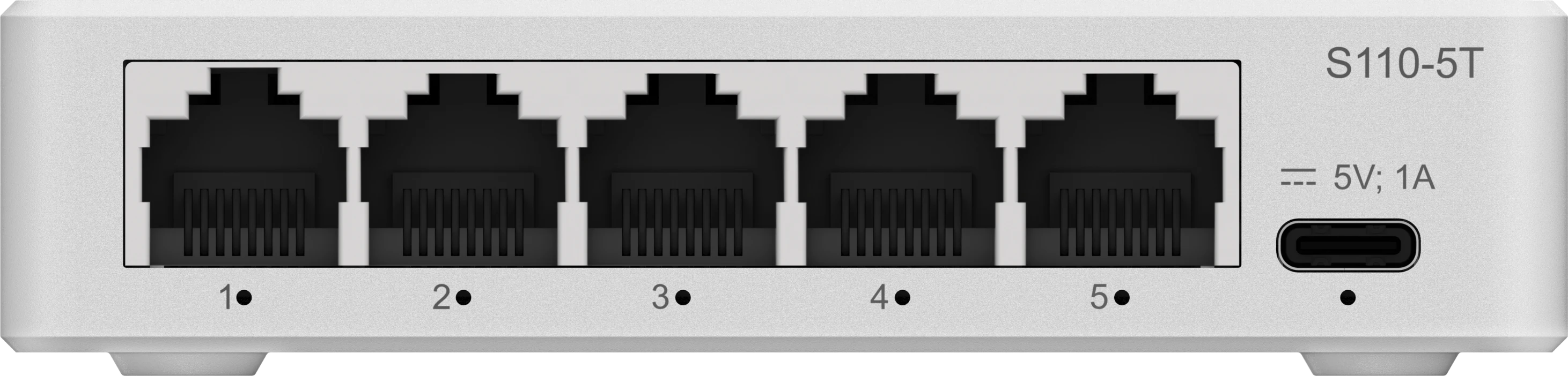 Huawei eKit S110-5T 5-port gigabit switch front panel flat view