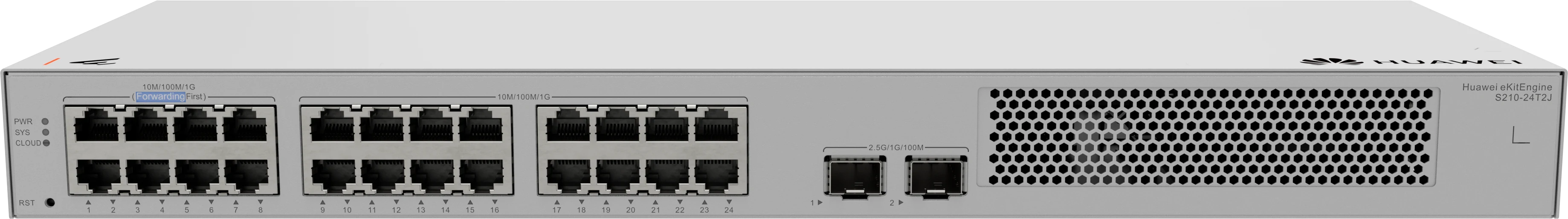 Huawei eKitEngine S210-24T2J 24 port gigabit switch front view