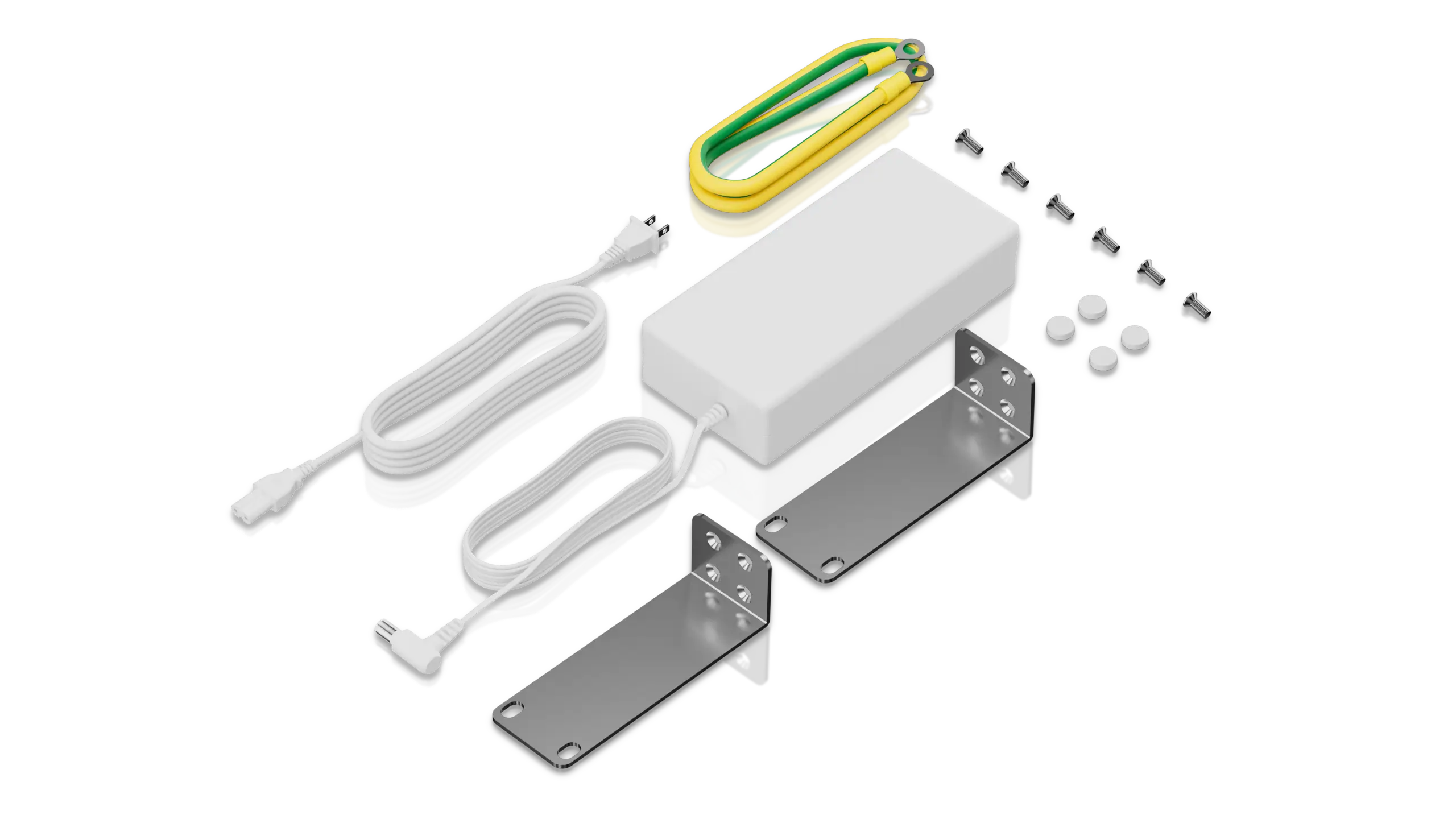 Huawei eKitEngine S210-4P8UN2X accessories kit with power adapter and grounding cable and rack mount brackets