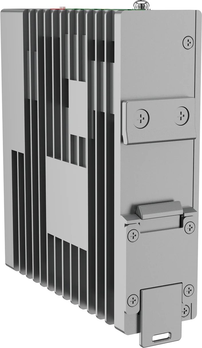 Huawei eKitEngine S210I-8P4SX industrial switch rear left angle view