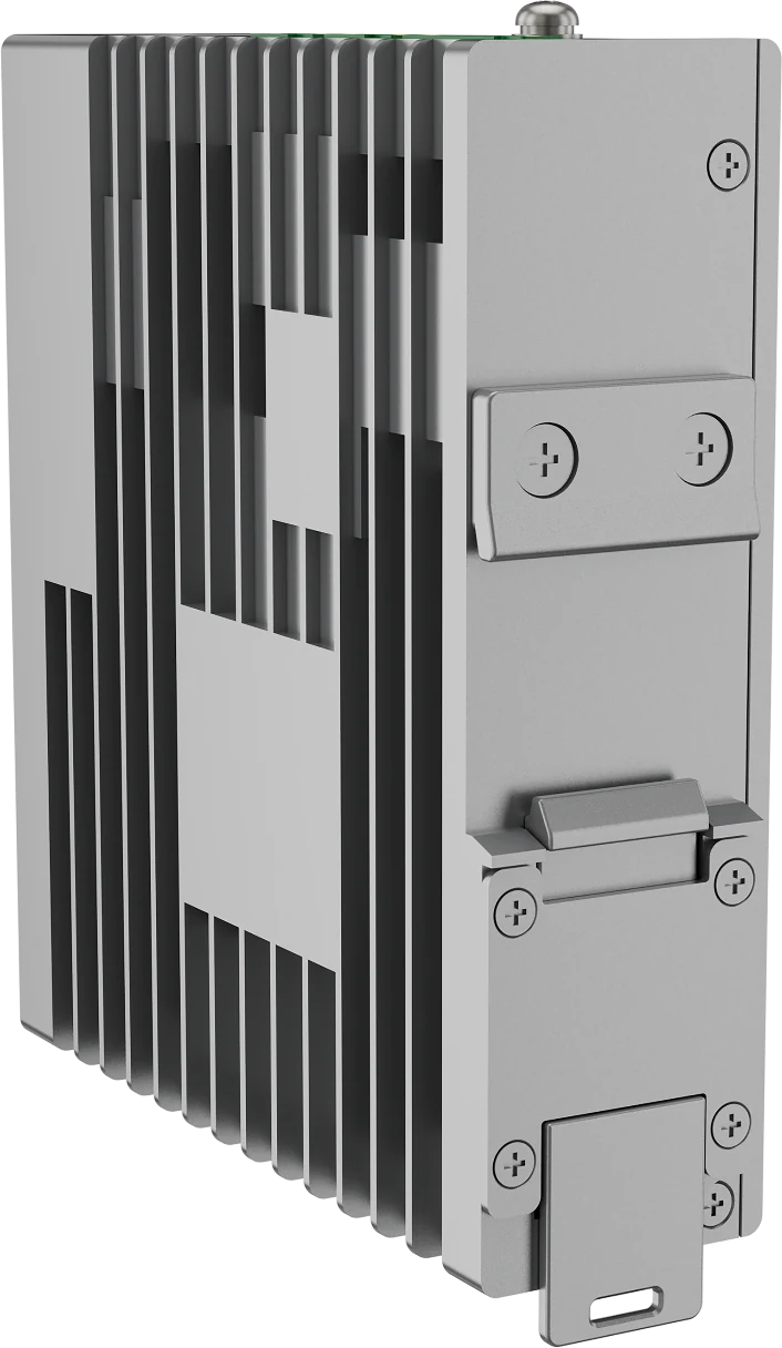 Huawei eKitEngine S210I-8T4SX industrial switch rear left angle view