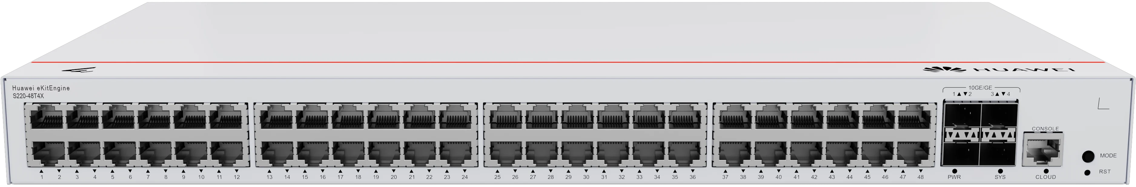 Huawei eKitEngine S220-48T4X 48 port gigabit switch front view