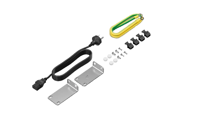 Huawei eKitEngine S220-8P4S accessories kit with power cord and grounding cable and rack mount brackets