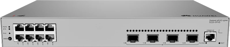 Huawei eKitEngine S220-8P4S 8 port PoE+ switch front view