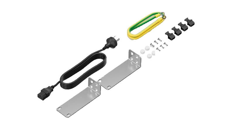 Huawei eKitEngine S220-8T4S accessories kit with power cord and grounding cable and rack mount brackets