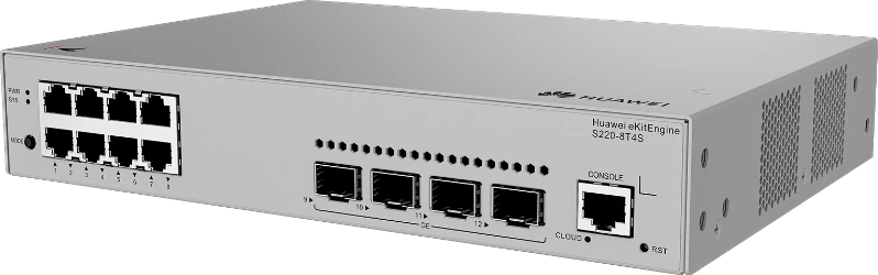 Huawei eKitEngine S220-8T4S switch front right angle view