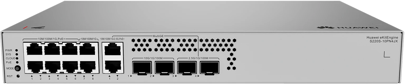 Huawei eKitEngine S220S-10PN4JX PoE+ switch front view