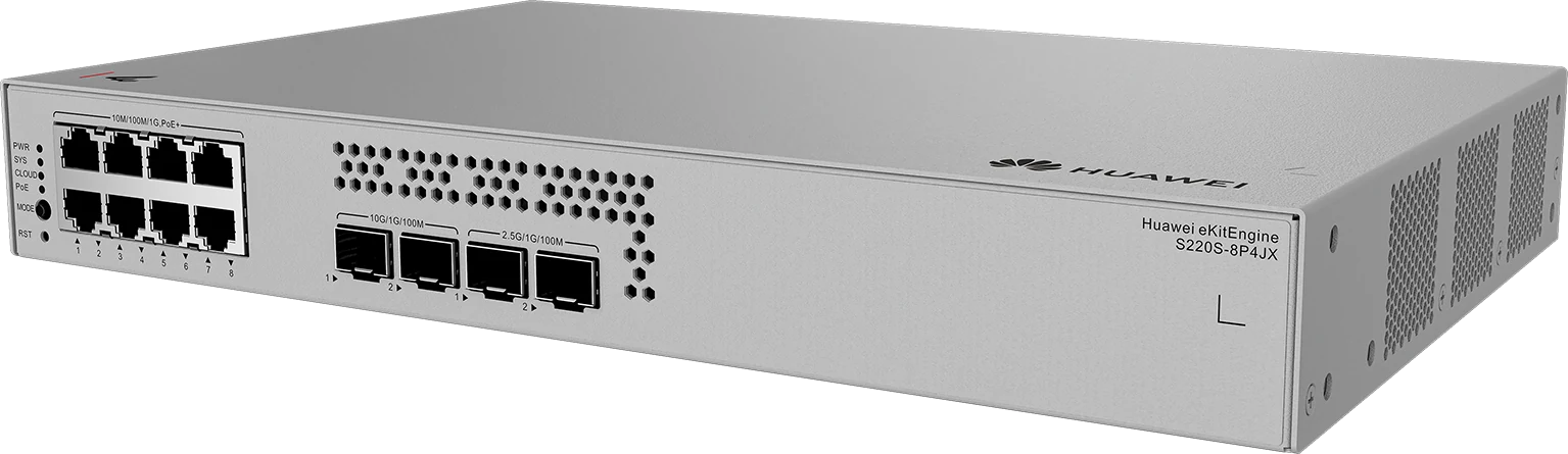 Huawei eKitEngine S220S-8P4JX switch front right angle view