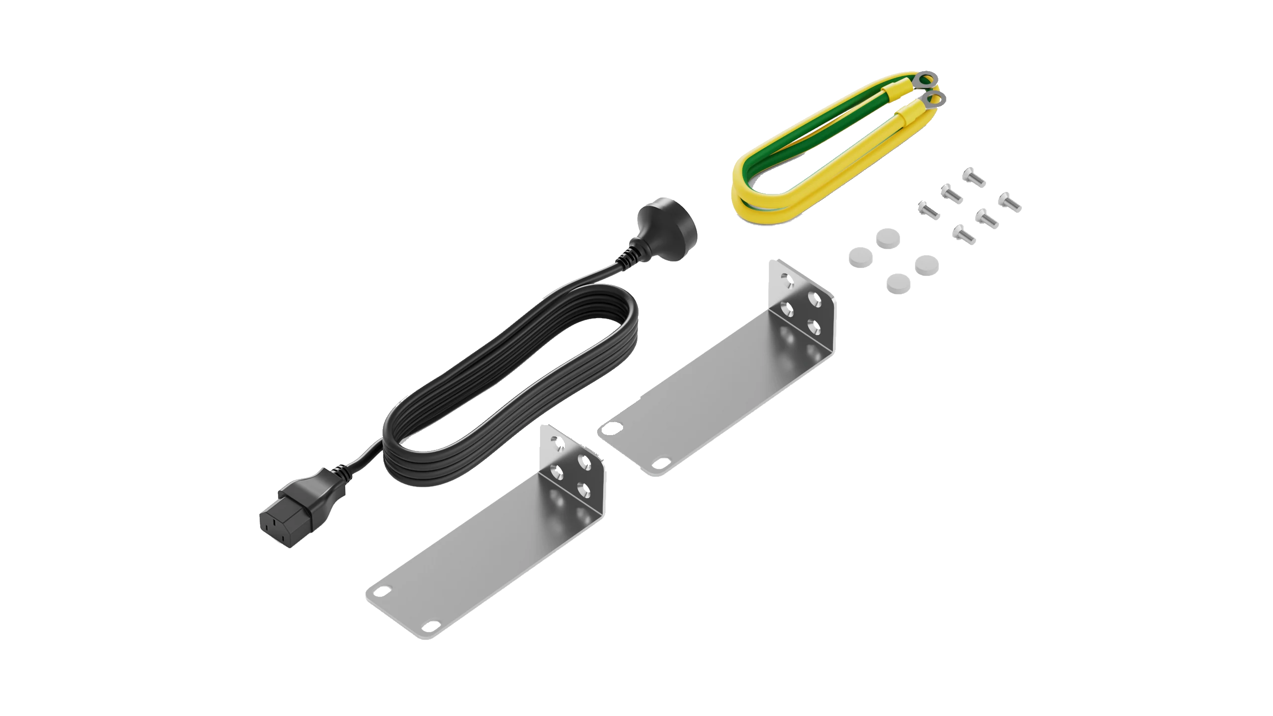 Huawei eKitEngine S220S-8T2J accessories kit with power cord and grounding cable and rack mount brackets