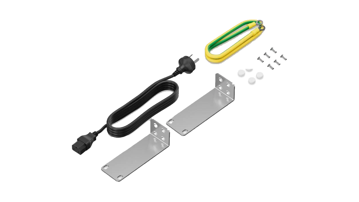 Huawei eKitEngine S220S-8T2X accessories kit with power cord and grounding cable and rack mount brackets