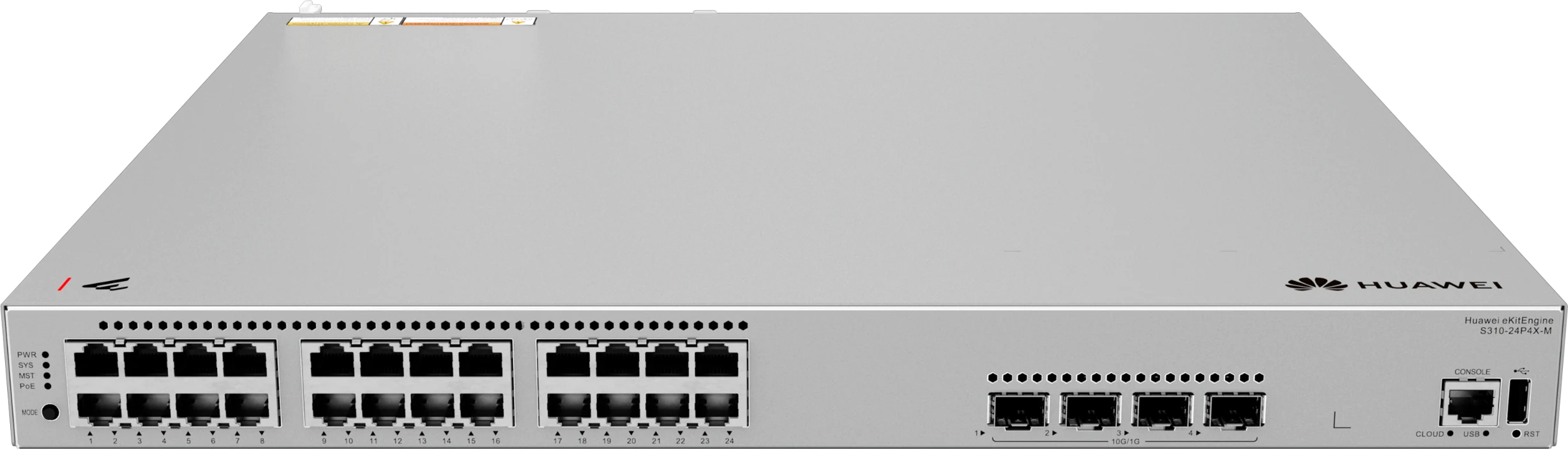 Huawei eKitEngine S310-24P4X-M 24 port PoE+ switch front view
