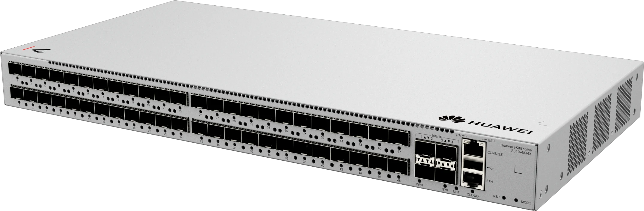 Huawei eKitEngine S310-48J4X switch front right angle view