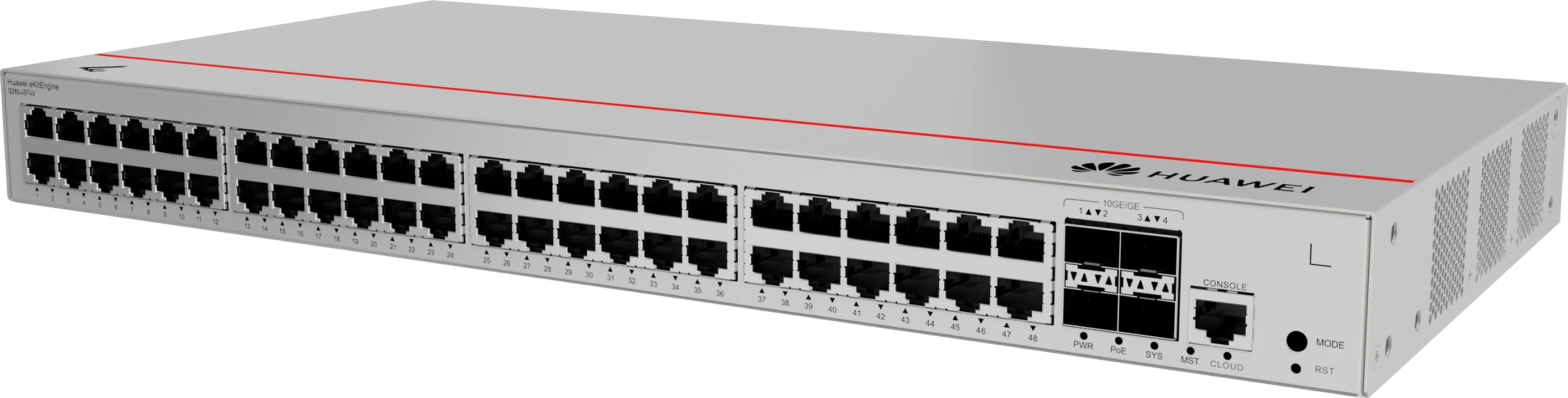 Huawei eKitEngine S310-48PN4X switch front right angle view