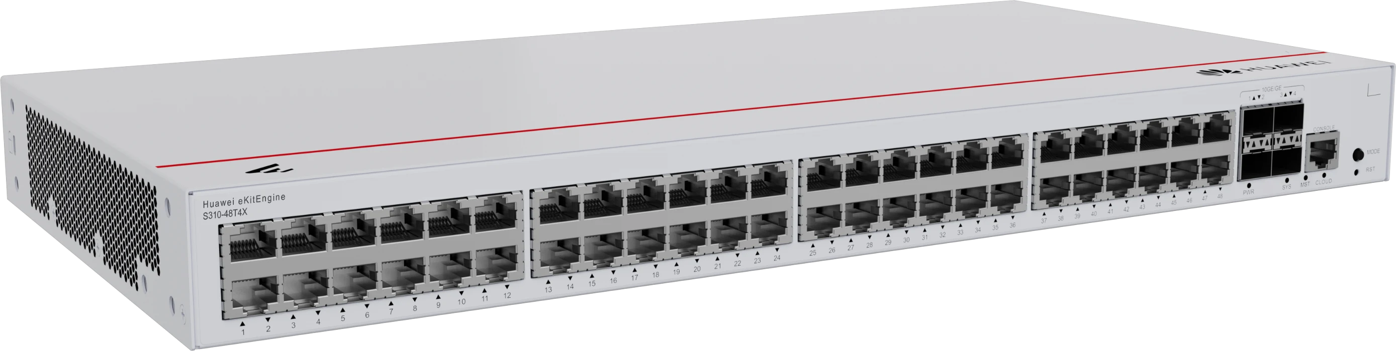 Huawei eKitEngine S310-48T4X switch front left angle view