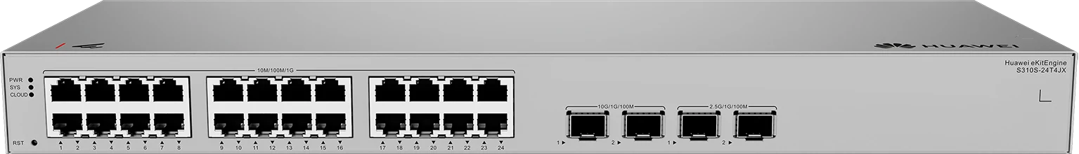 Huawei eKitEngine S310S-24T4JX 24 port gigabit switch front view