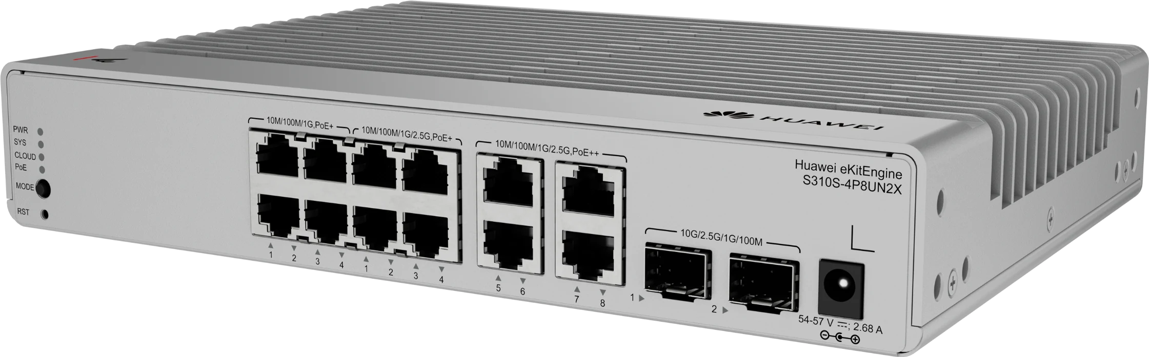 Huawei eKitEngine S310S-4P8UN2X switch front right angle view