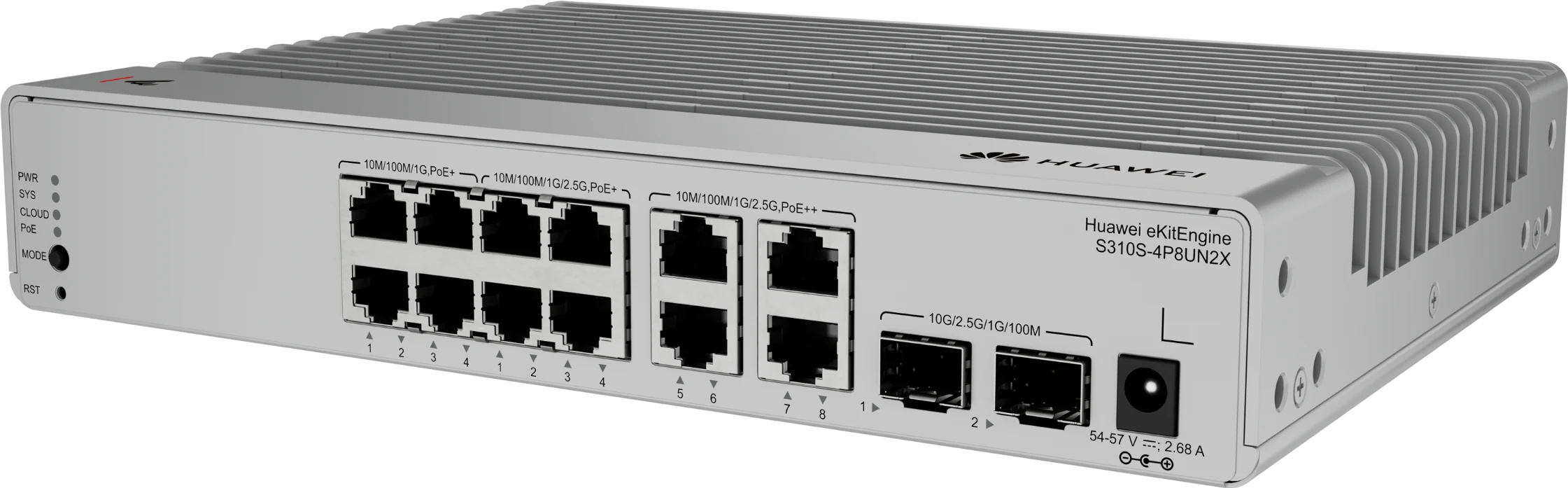 Huawei eKitEngine S310S-8P4UN2X switch front right angle view