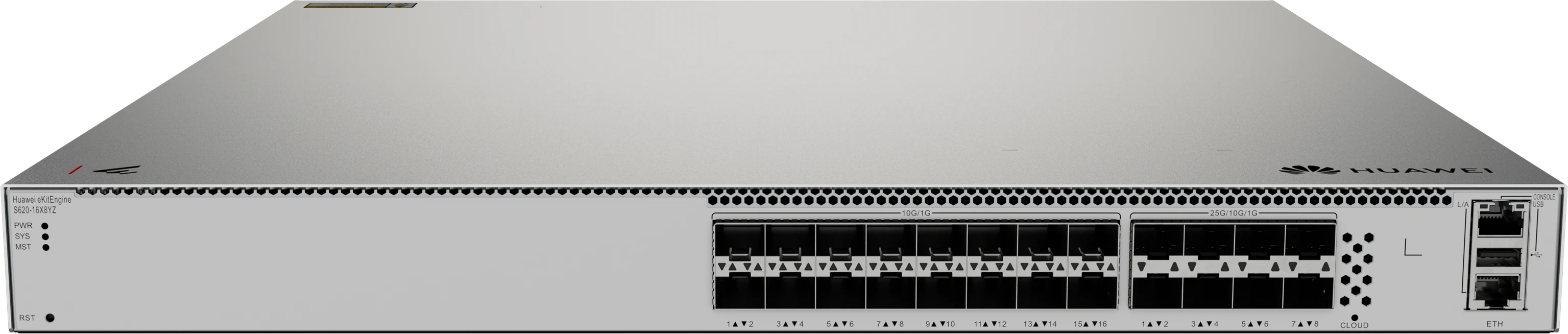 Huawei eKitEngine S620-16X8YZ 10G and 25G SFP switch front view