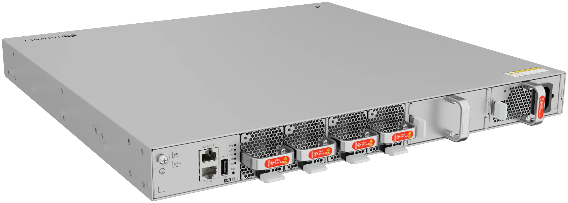 Huawei eKitEngine S630-24X6C switch rear left angle view
