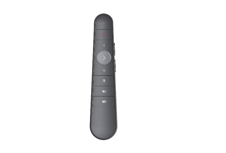 HUAWEI IdeaHub Controller front view showing the power-navigation-microphone mute-speaker mute and camera off buttons